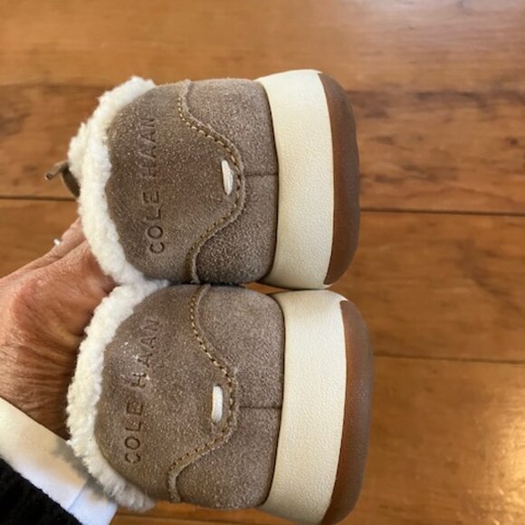 Cole Haan tan suede faux fleece lined sneakers. Super light, soft and comfy. - Picture 4 of 10